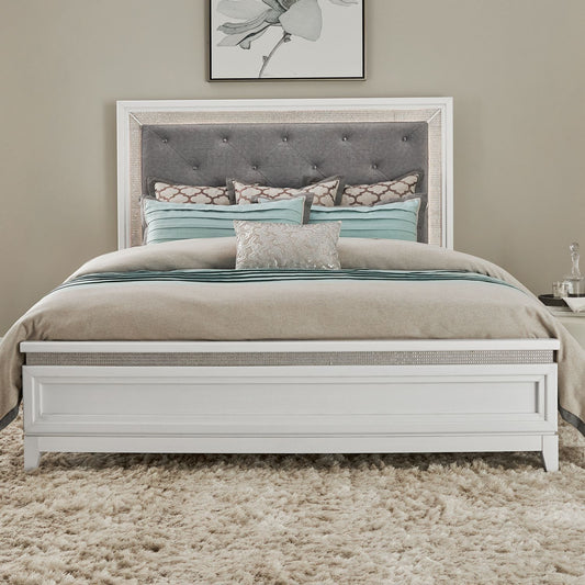 Reflections - Rails Panel Bed - Pearl White