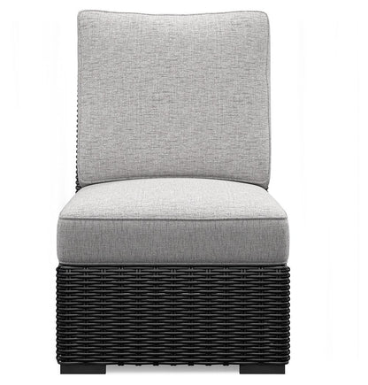 Beachcroft - 5-Piece Outdoor Sectional - Black / Light Gray