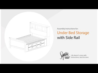 Frandern - Under Bed Storage With Side Rail - Gray