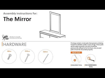 Vessalli - Bedroom Mirror - Gray
