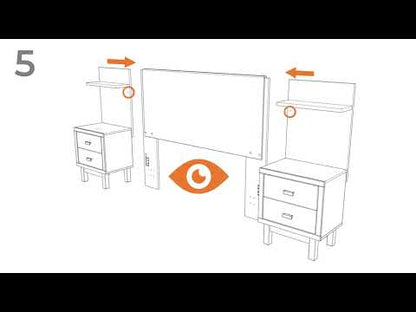 Vessalli - Headboard Extension (Set of 2) - Gray