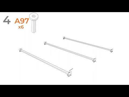 Cayboni - Twin Panel Rails - Whitewash