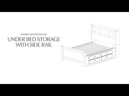 Willowton - Under Bed Storage With Side Rail - Whitewash