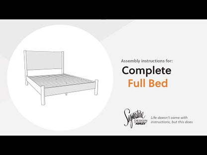 Cadmori - Full Upholstered Panel Headboard - Black / White