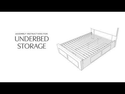Makidern - Queen/King Under Bed Storage - Whitewash