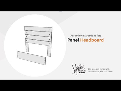 Hollivern - Full Panel Headboard/Footboard - Dark Gray