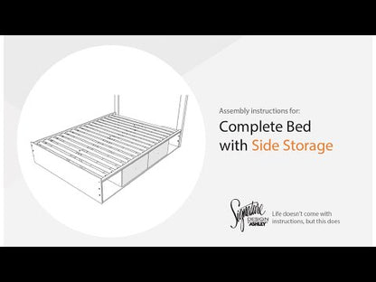 Wistenpine - Upholstered Panel Bed With Storage