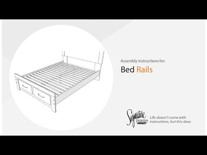 Bellaby - Queen/King Platform Rails - Whitewash