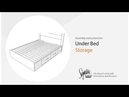 Graystorm - Twin/Full Under Bed Storage - Brown Gray